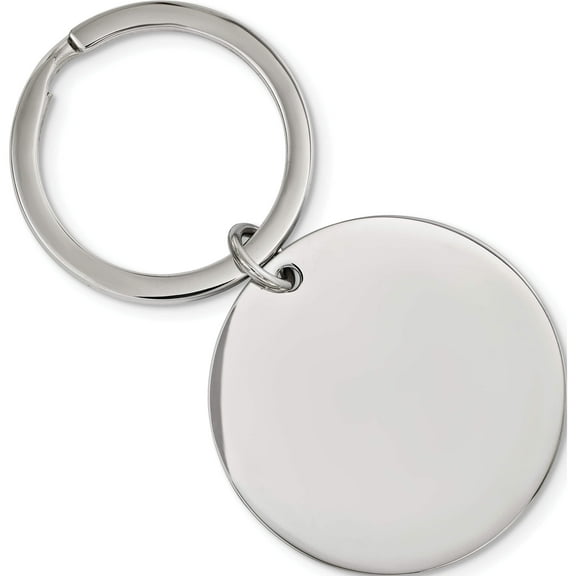 Stainless Steel Brushed And Polished 1.85mm Reversible Circle Key Ring (104 X 39) Made In China srk152