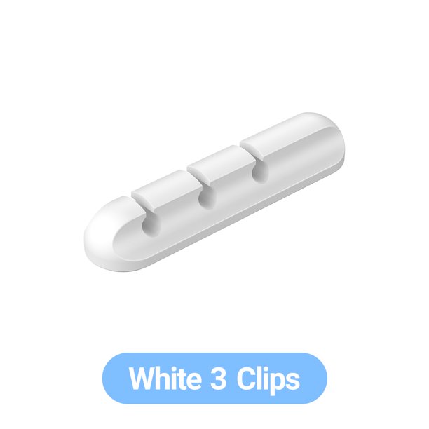 Clips de soporte de Cable adhesivo, organizador de cables de gestión de cables para escritorio, Cable de carga USB, mesita de noche, Cable de alimentación, Cable de ratón