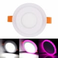 thumbnail image 4 of 6W Double Couleur rgb LED Plafonnier Encastré Panneau Rond vers le Bas Lumière, 4 of 4
