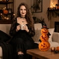 thumbnail image 6 of Mskk Glowing Pumpkin Light Halloween Decoration, Light-up LED Pumpkin Ornament for Tabletop, Indoor Decoration for Halloween Home Party, 6 of 8