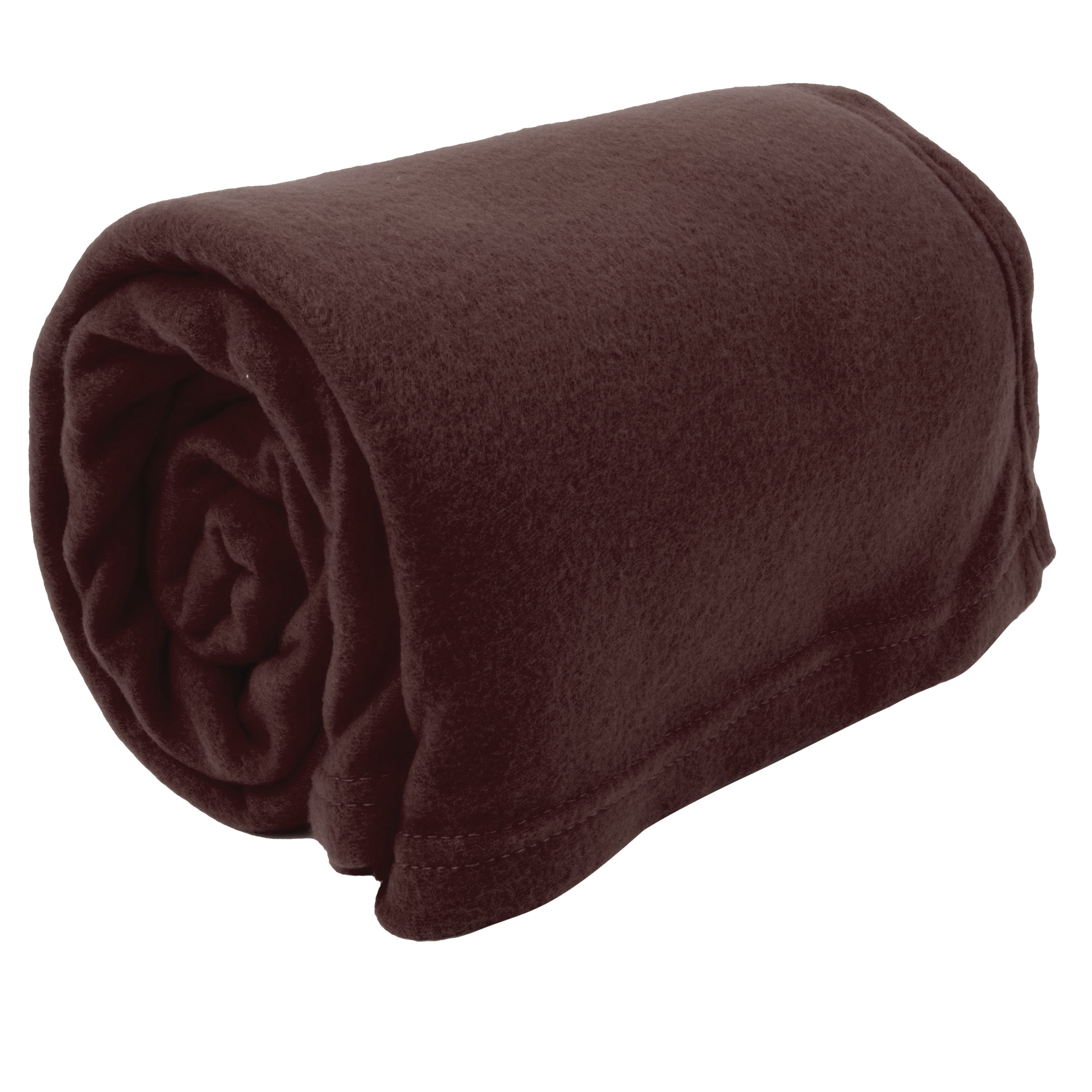 24 Pack of Bulk Wholesale 80"L x 60"W Solid Color Fleece Throw Blankets for Fall, Winter, Spring, Summer, Men, Women, Children, Homeless, Charity Donation Drives in Brown