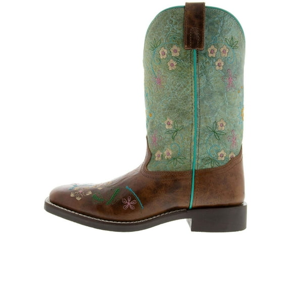 Smoky Mountain Western Boots Girls Wildflower Leather Brown 3023Y