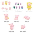 thumbnail image 3 of Yuedong Small Dolls Pig Fairy Figurines Statuette Micro Landscape Plastic Pink Cartoon 1PC Cute PVC Random Color Funny Animals, 3 of 21