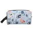 thumbnail image 2 of Uemuo Cute Chameleons On Blue Pattern Portable Toiletry Bags with Handle, Waterproof travel Make up Bags for Women, Large Capacity Travel Cosmetic Bags, 2 of 9