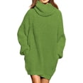 thumbnail image 1 of LAICAIW Robe Chandail Longue Ample à Col Roulé Oversize pour Femmes, 1 of 7