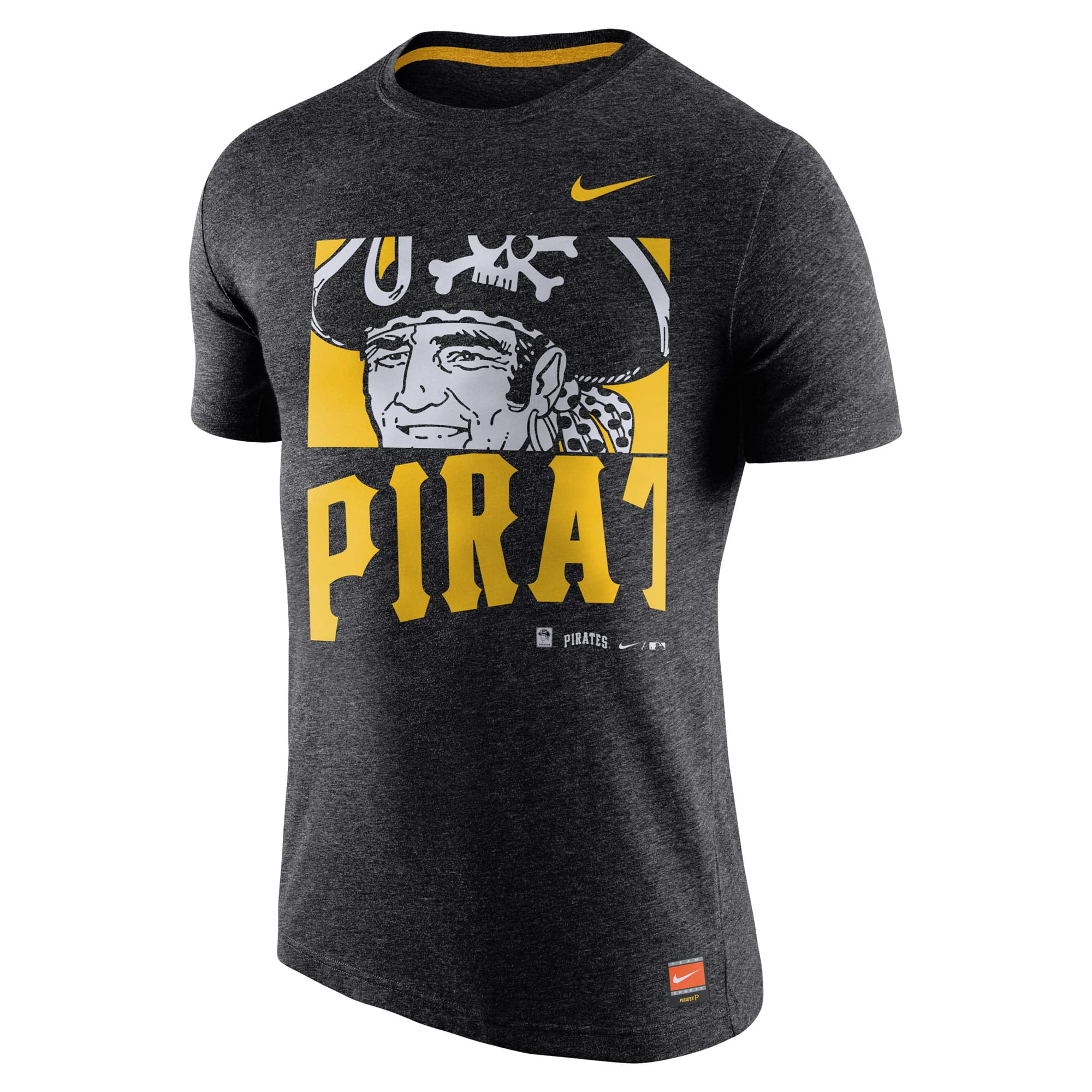 Men's Nike Heathered Black Pittsburgh Pirates Cooperstown Collection ...