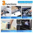 thumbnail image 2 of 3-In-1 Handheld Vacuum Cleaner Wireless, 8000PA ,USB Rechargeable Portable Light Weight Mini Vacuum Cleaner,1 x vacuum cleaner 7 x accessories 1 x USB cable,Black, 2 of 6