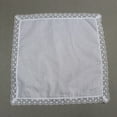 thumbnail image 3 of 6x pañuelos de encaje blanco, cuadrados de bolsillo, pañuelos blancos, pañuelos de boda para manualidades, 3 of 9