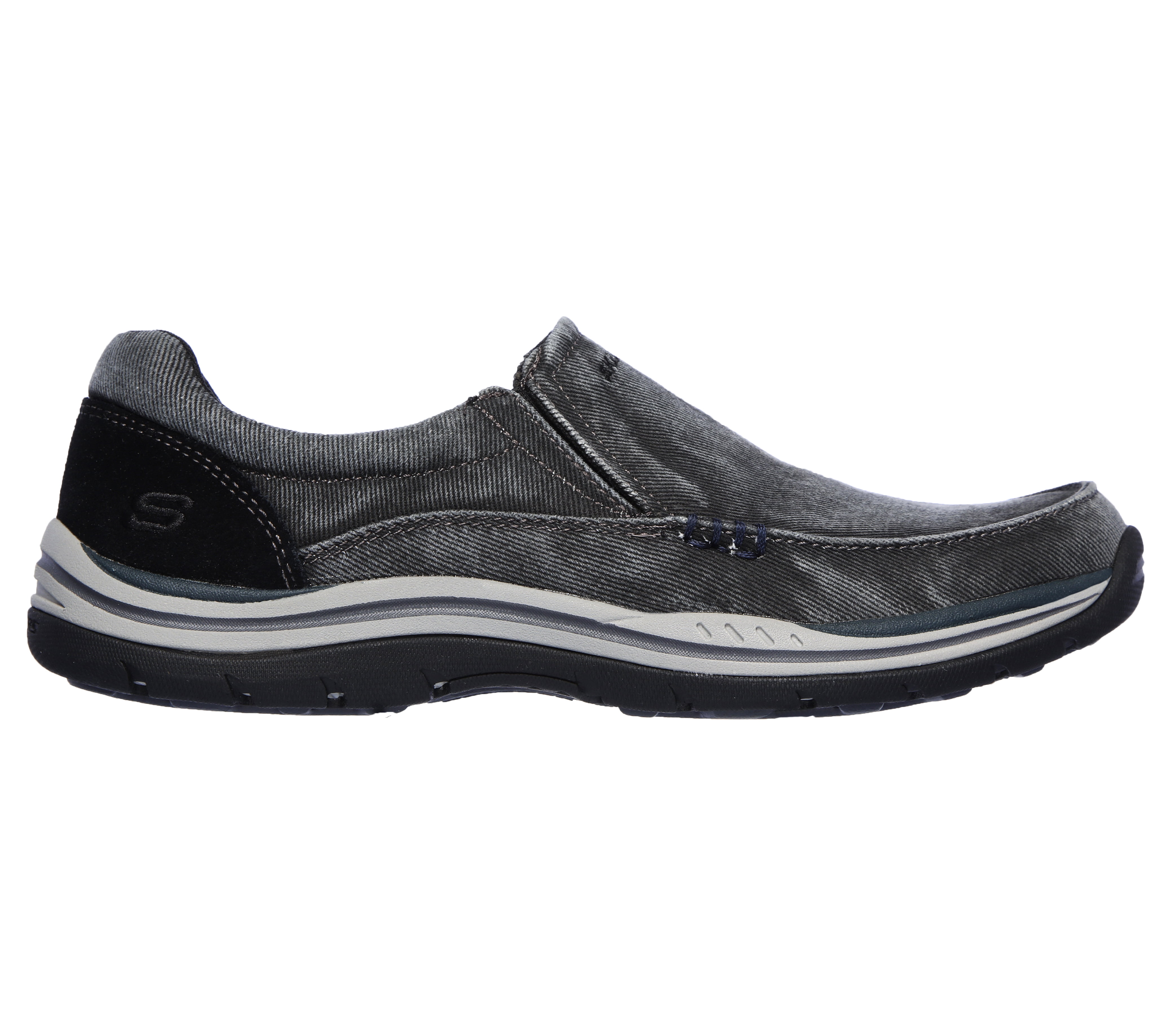 Skechers Expected Avillo Moccasins Mens Size 8.5 Khaki Slip On Shoes SN64109 GUC