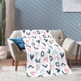 thumbnail image 4 of XMXT Throw Blankets, Love Letters Pattern Bed Blanket for Bedroom Sofa, 50 x 70 inches Multicolor, 4 of 9