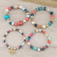 thumbnail image 2 of Bohemian National Style Crystal Peach Heart Multi-layer Bracelet, 2 of 2