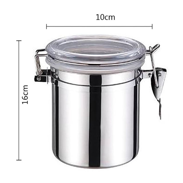 TIMIFIS Fresh Preservation Jar Stainless Steel Food Sealed Preservation Jar Milk Powder Coffee Beans Tea Storage Buckle Preservation Jar Tea Jar Meal Prep Containers Kitchen Gadgets