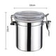thumbnail image 1 of Recipiente de acero inoxidable para almacenamiento de alimentos con tapa cerrante • Sellado hermético para café, té, leche en polvo • Capacidad de 1-3L • Pulidor de espejo, 1 of 1