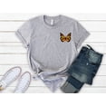 thumbnail image 4 of Women's Butterfly Graphic Tee Girls Summer Women T-Shirt XX-Large Gray, 4 of 5