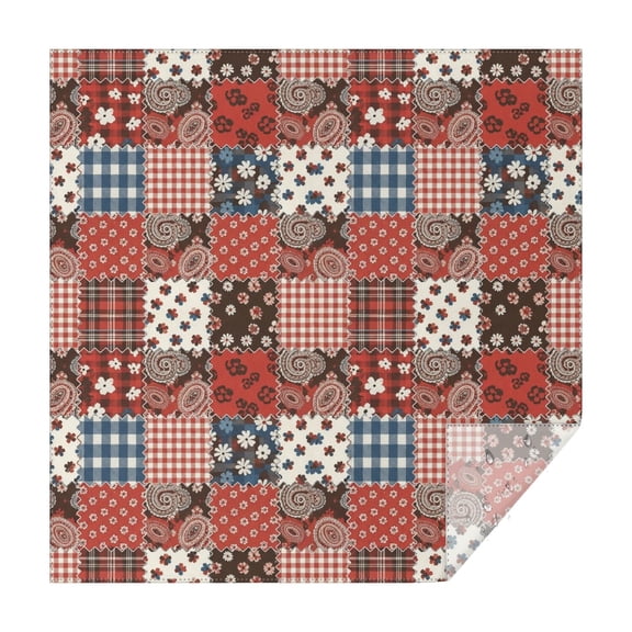 Pioneer Flower Floral Print Pattern Square Tablecloth, Waterproof Wipeable Spillproof Washable Table Cover for Home Kitchen Party Decor, 42"x42"