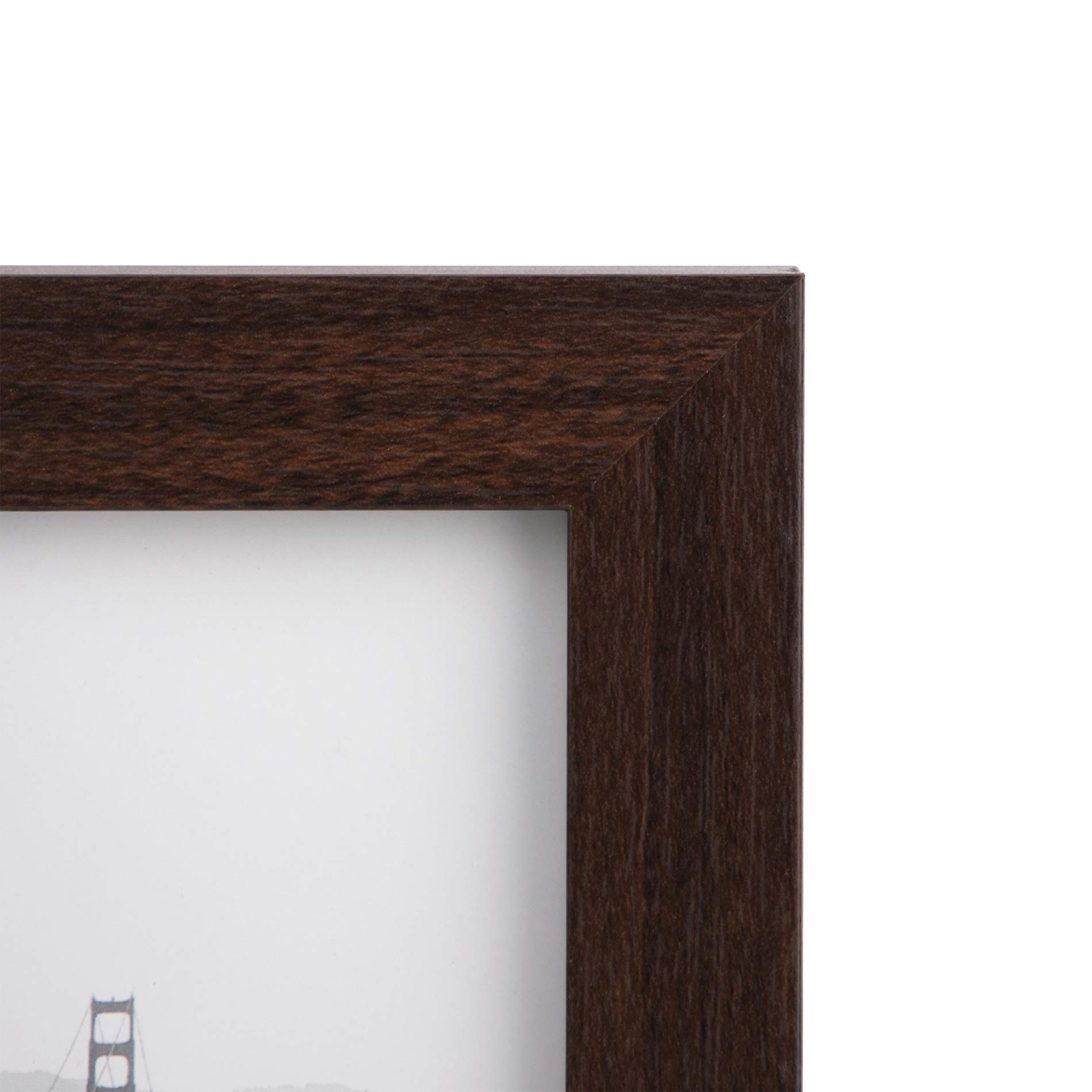 Golden State Art 3-Opening 5x7 Desk Top Hinged Family Decor Collage Picture Frame, Brown, 1-Pack