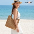 thumbnail image 3 of SUOSDEY Crochet Beach Bag for Women with Zipper,Summer Straw Beach Tote Bag Woven Boho Shoulder Bag for Vacation, 3 of 8