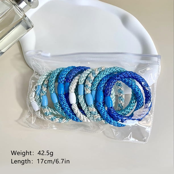 Coleteros para el pelo - Pack de 8 gomas elásticas de colores, ideales para cabello grueso, liso y rizado, para trenzas.