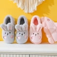 thumbnail image 6 of XIMIN Teen Girls Ankle&nbsp;Shoes Thick Plush Bunny Slippers for Women Warm Fuzzy and Comfy Shoes Winter Non Slip Comfortable Bedroom Slippers Warm House Shoes Indoor and Outdoor(Gray,US 5.5-6.5), 6 of 7