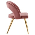 thumbnail image 2 of Modway Viceroy 18.5" Velvet Dining Chairs in Gold/Navy (Set of 2), 2 of 7