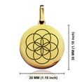 thumbnail image 2 of Stainless Steel Sacred Geometry Seed of Life Round Medallion Pendant Necklace, 2 of 3