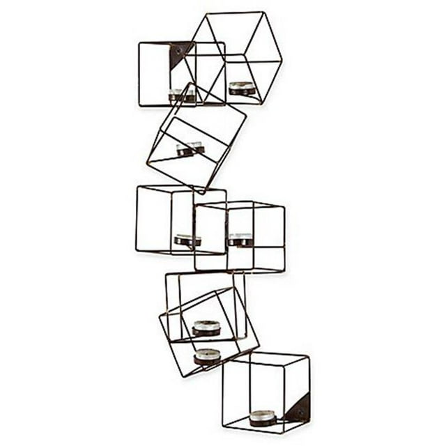 Danya B HG16102 Porte-Bougie Murale Cubique Architectural