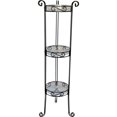 thumbnail image 1 of Deer Park Ironworks RN106B Support de Plante à 3 Niveaux avec Plateaux - Noir, 1 of 1