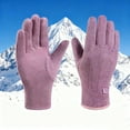 thumbnail image 2 of QSAWXQZ Women's Fleece Velvet Thermal Gloves Solid Windproof Waterproof Warmer Athletic Gloves for Outdoor Purple Free Size, 2 of 5