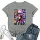 thumbnail image 1 of Movie Kpop Demon Hunters T-Shirt Summer Tshirts Casual Loose Girls T Shirt Korean Pop Anime Style Tee with Huntrix Movie Print, Streetwear Aesthetic#Gray XL, 1 of 4