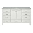 thumbnail image 5 of Horizon 60" Single Bathroom Vanity with White Cabinet and Engineered Carrara Top, 5 of 5