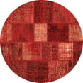 thumbnail image 1 of Ahgly Company Indoor Round Patchwork Orange Transitional Area Rugs, 6' Round, 1 of 1