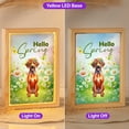 thumbnail image 2 of Rhodesian Ridgeback Hello Spring Time Flower Floral Nature Acrylic Plaque with Wood Photo Frame Box Ridgebacks Dog Lover Gifts Light Box - 02031, 2 of 5