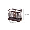 thumbnail image 3 of Wall Mounted Cutlery Drying Rack Iron Utensil Holder Small Countertop Organizer for Kitchen Office 1-Piece, 3 of 6