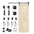 thumbnail image 2 of ZEKOO Sliding Barn Door Hanger Black Steel Rollers (Big Wheel-Style), 2 of 5