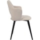 thumbnail image 3 of Conjunto de 2 Sillas de Comedor Modernas, Asiento Tapizado con Respaldo de Diseño Vintage, Pies Estables de Metal, Beige, 3 of 3