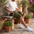 thumbnail image 6 of UDAUDU Mens Cargo Shorts Casual Elastic Waist Twill Work Shorts Relaxed Fit Hiking Chino Hiking Stretch Short Pants with Multi Pockets Army Green 2XL, 6 of 9