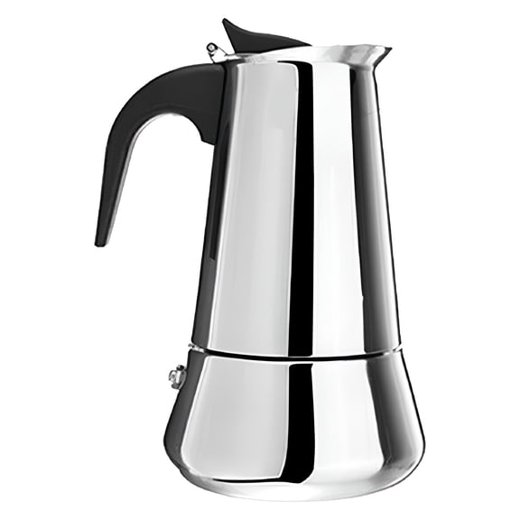 HIBIBUD Coffee Pot,Stainless Steel Coffee Pot Latte Percolator Stove Coffee Maker Pot Percolator Drink Tool,Silver