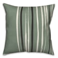 thumbnail image 2 of Creative Products Green Thin Stripes 18x18 Indoor / Outdoor Pillow, 2 of 3