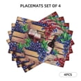 thumbnail image 3 of Placemats Set of 4 / 6, Glasses Of Red Wine 1 Placemats for Dining Table Indoor/Outdoors Heat Resistant Washable Placemats 18" x 12", 3 of 8