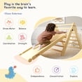 thumbnail image 6 of Banasuper Foldable Pikler Triangle Climber with Ramp 2-in-1 Wooden Climbing Triangle Set with Ladder & Slide Montessori Climbing Toys for Toddler Kids Indoor Playground Play Gym, 6 of 12