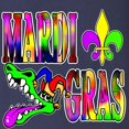 thumbnail image 3 of CafePress - Mardi Gras With Gator Long Sleeve Dark T Shirt - Long Sleeve Dark T-Shirt, 3 of 4