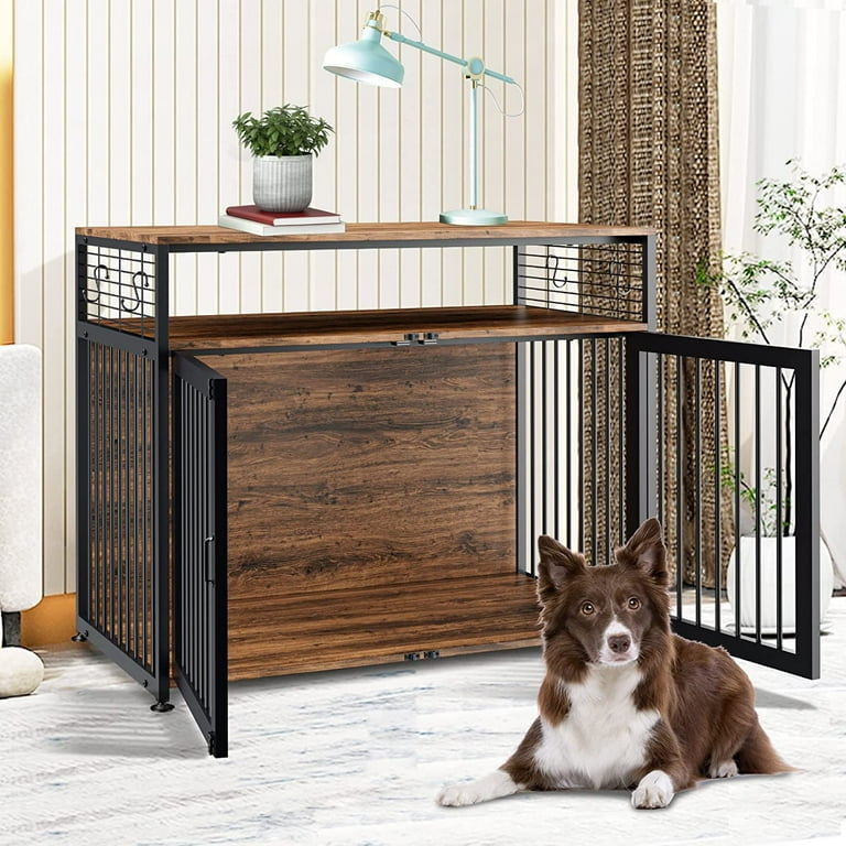 SLSY Furniture Style Dog Crate with Storage 41 inch Dog Crate