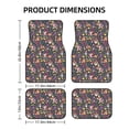 thumbnail image 2 of Xecao Mushrooms Snails Butterflies Print Car Foot Mat Set of 4 Pieces Neoprene All-Weather Dust-Proof Stain-resistantCar Interior Decorative mats Non-Slip Mats, 2 of 6