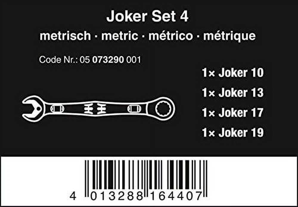 Wera Joker 4pc Metric Ratcheting Combination Wrench Set