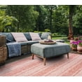 thumbnail image 5 of SAFAVIEH Courtyard Robert Striped Indoor/Outdoor Area Rug, 6'7" x 9'6", Light Beige/Terracotta, 5 of 11