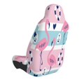thumbnail image 3 of Picia Pink Striped Flamingo Print Waterproof Sweating Car Seat Cover for Post Gym Workout, Running, Beach and Hiking, Universal Fit Anti-Slip Bucket Seat Protector, 3 of 5