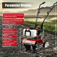 thumbnail image 2 of Aiqidi Mini Tiller Cultivator, 52CC 2 Stroke Air-Cooled Gas Powered Rototiller Micro Tillage Ripper Garden Yard Farm Tilling Tool 6500-7000Rpm, 2 of 12