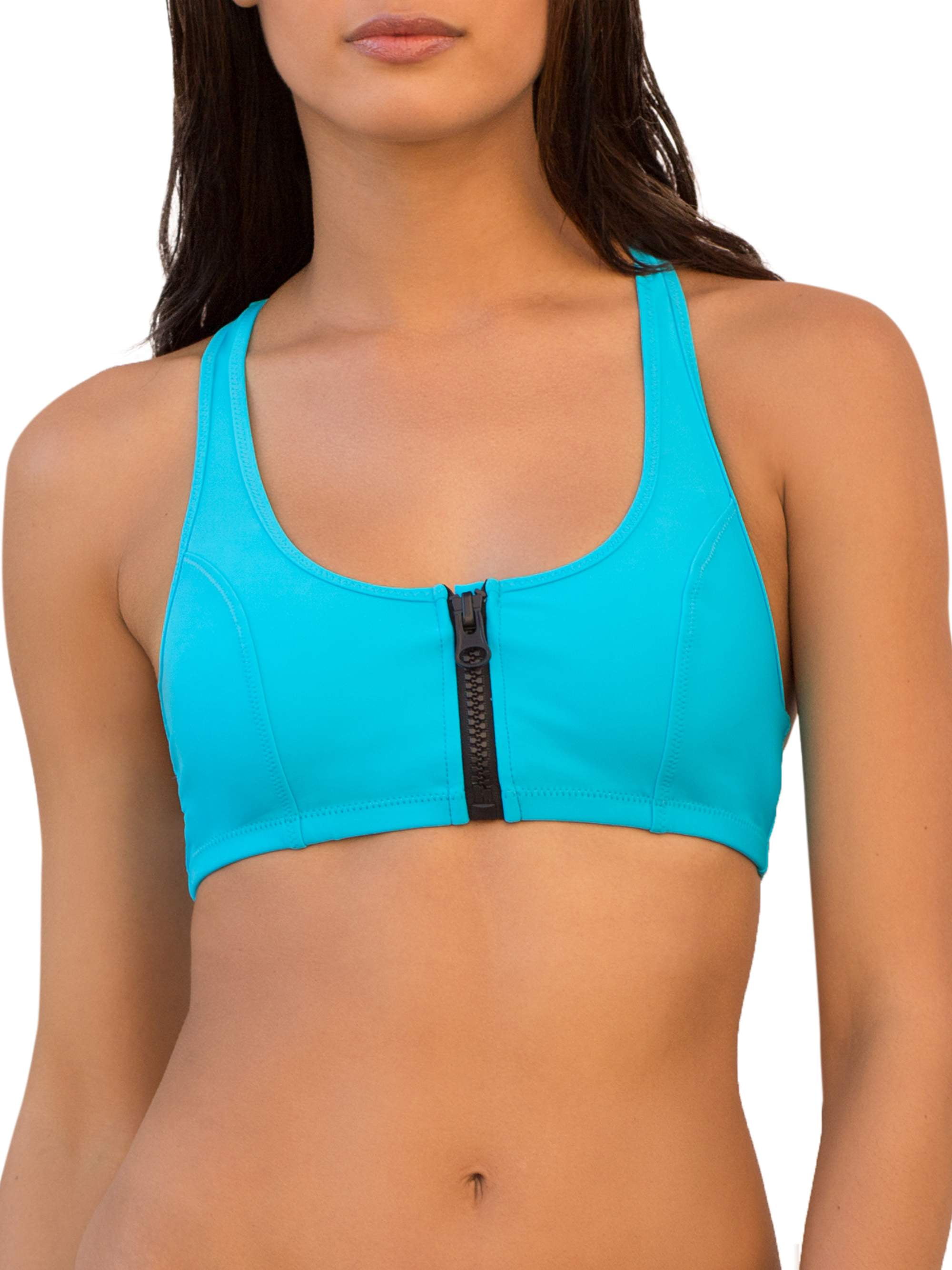 zipper swim top