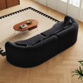 thumbnail image 2 of 106" Oversized Sectional Sofa,Modern Chenille Memory Foam Sofa Cloud Sofa with Deep Seat & 6 Pillows for Living Room,Black, 2 of 7