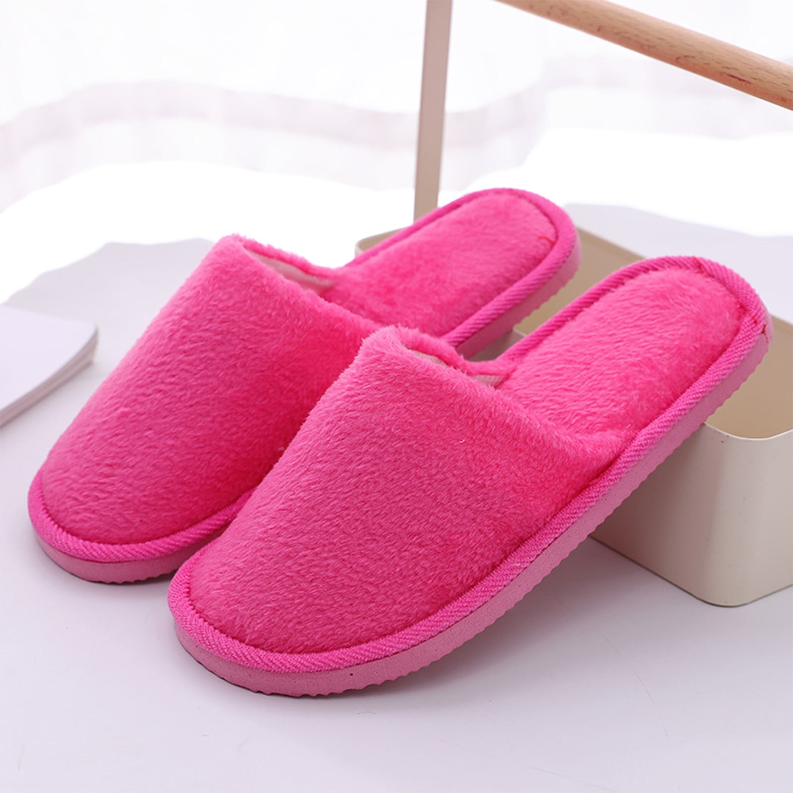 XINKAIRUN Women'S Slipper Shoes for Unisex Women Slippers Chuzzle Cotton Warm Home Slippers Hot Pink (Buy 2 Get - Walmart.com